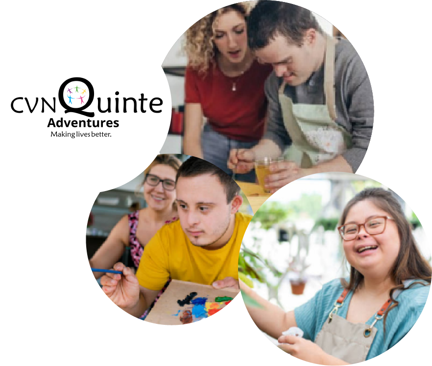 young man cooking, young man painting, young woman gardening