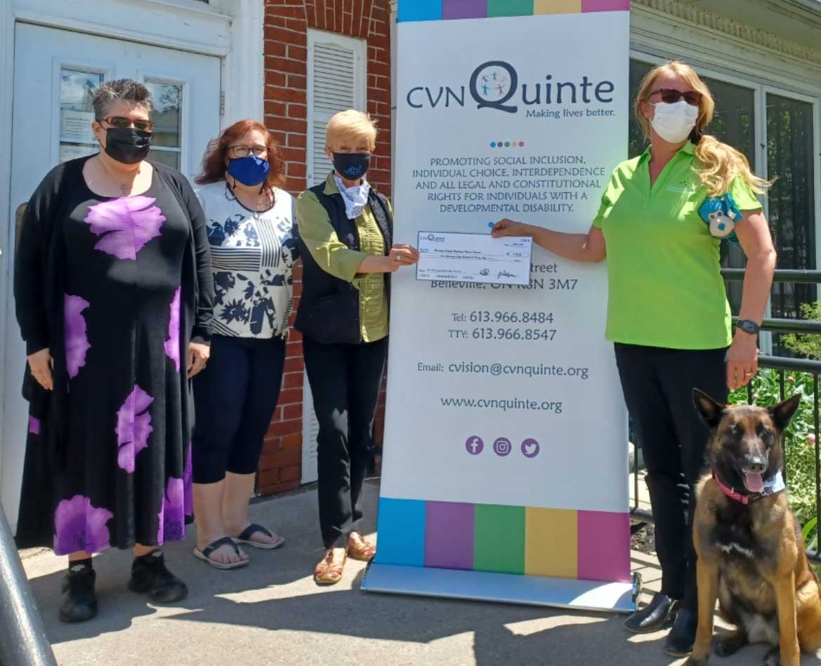 Presenting funding support for the Humane Society Hastings Prince Edward, CVNQuinte’s Executive Director Terri Korkush hopes to model the “WE” philosophy in all that her organization does.